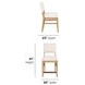 Millwork Off White Performance Fabric Upholstered Counter Height Chair Set of 2