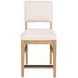 Millwork Off White Performance Fabric Upholstered Counter Height Chair Set of 2