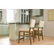 Millwork Off White Performance Fabric Upholstered Counter Height Chair Set of 2