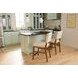 Millwork Off White Performance Fabric Upholstered Counter Height Chair Set of 2