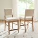 Millwork Off White Performance Fabric Upholstered Counter Height Chair Set of 2