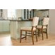 Millwork Off White Performance Fabric Upholstered Counter Height Chair Set of 2