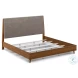 Ludwig Brown Upholstered King Panel Bed