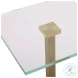W23019 Brushed Brass And Black Tempered Glass Top Martini Table