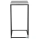 W23026 White And Black Morwad Honed Marble Top Accent Table