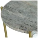 W-23027 Dark Travertine And Gold Accent Table