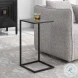 W-23028 Gray And Antique Black Shagreen Top Accent Table