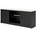 Cadmori Matte Black 63" XL TV Stand with Fireplace Option