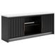 Cadmori Matte Black 63" XL TV Stand with Fireplace Option