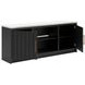 Cadmori Matte Black 63" XL TV Stand with Fireplace Option