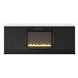 Cadmori Matte Black and White 63" TV Stand with 6 Level Temperature Electric Fireplace