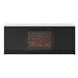 Cadmori Matte Black and White 63" TV Stand with 7 Level Temperature Electric Fireplace
