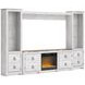 Willowton Whitewash and Brown 63" TV Stand with Electric Fireplace