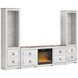 Willowton Whitewash and Brown 63" TV Stand with Electric Fireplace