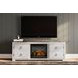 Willowton Whitewash 4 Piece Entertainment Center with Electric Fireplace and LED