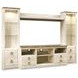 Willowton Whitewash and Brown 63" TV Stand with Electric Fireplace
