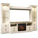 Willowton Whitewash and Brown 63" TV Stand with Electric Fireplace