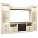 Willowton Whitewash and Brown 63" TV Stand with Electric Fireplace
