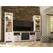 Willowton Whitewash and Brown 63" TV Stand with Electric Fireplace