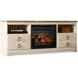 Willowton Whitewash and Brown 63" TV Stand with Electric Fireplace