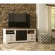 Willowton Whitewash and Brown 63" TV Stand with Electric Fireplace