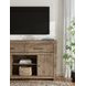Garistyn Natural Rustic 62" LG TV Stand with Fireplace Option