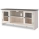 Dorrinson White and Gray 60" TV Stand with Electric Fireplace