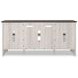 Dorrinson White and Gray 60" TV Stand with Electric Fireplace