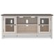 Dorrinson White and Gray 60" TV Stand with Electric Fireplace