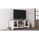 Dorrinson White and Gray 60" TV Stand with Electric Fireplace