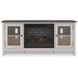 Dorrinson White and Gray 60" TV Stand with Electric Fireplace