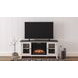 Dorrinson White and Gray 60" TV Stand with Electric Fireplace