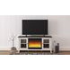 Dorrinson White and Gray 60" TV Stand with Electric Fireplace