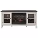 Dorrinson Antique White And Gray 60" TV Stand With Electric Infrared Fireplace