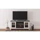 Dorrinson White and Gray 60" TV Stand with Electric Fireplace
