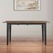 Joplin Walnut and Ebony 62" Extendable Rectangular Dining Table