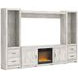 Bellaby Whitewash 63" TV Stand with Electric Fireplace