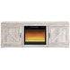 Bellaby Whitewash 63" TV Stand with Electric Fireplace