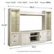 Bellaby Whitewash 4 Piece Entertainment Center with LED