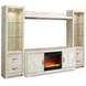 Bellaby Whitewash 63" TV Stand with Electric Fireplace