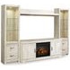 Bellaby Whitewash 63" TV Stand with Electric Fireplace