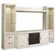 Bellaby Whitewash 63" TV Stand with Electric Fireplace