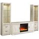 Bellaby Whitewash 63" TV Stand with Electric Fireplace