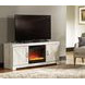 Bellaby Whitewash 63" TV Stand with Electric Fireplace