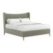 Edwin Celery Queen Upholstered Wing Shelter Bed