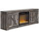 Wynnlow Gray 63" TV Stand with Electric Fireplace and 2 Doors
