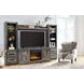Wynnlow Gray 63" TV Stand with Electric Fireplace and 2 Doors