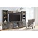 Wynnlow Gray 63" TV Stand with Electric Fireplace and 2 Doors
