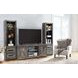 Wynnlow Gray 63" TV Stand with Electric Fireplace and 2 Doors