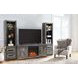 Wynnlow Gray 63" TV Stand with Electric Fireplace and 2 Doors